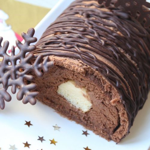 Bûche façon Paradis Noir (recette Demarle)
