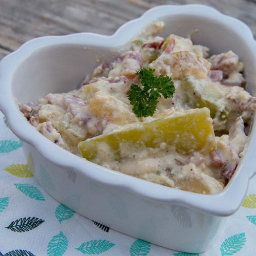 Courgettes façon carbonara