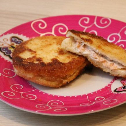 Croques panés au saumon et fromage frais