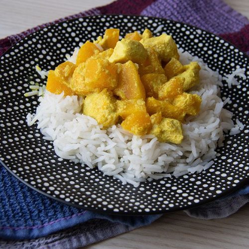 urry de poulet et lait de coco au potimarron