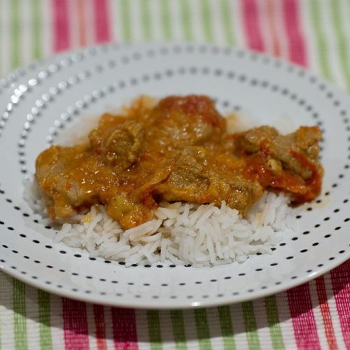 Emincé de veau au curry et à la pomme