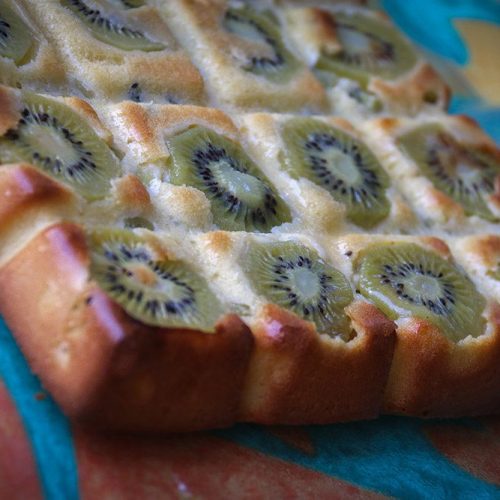 Gâteau aux kiwis, façon clafoutis