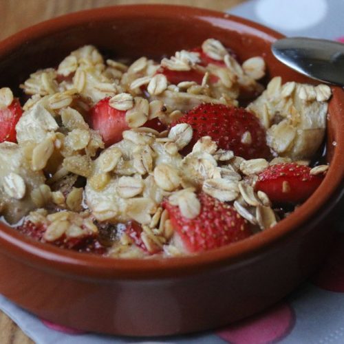 Gratin de fruits aux flocons d'avoine