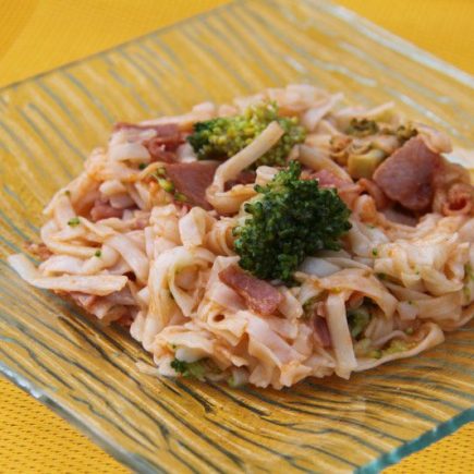 Linguines aux brocolis et au bacon
