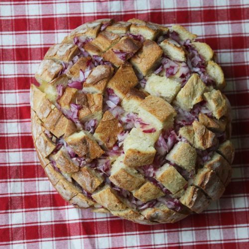 Pain hérisson au cheddar et au bacon (pour l'apéro)