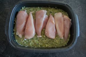 Poulet aux courgettes et au riz 1