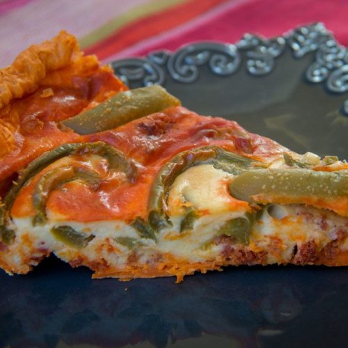 Quiche au chorizo et aux poivrons rouges (au Thermomix ou sans)