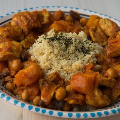 Tajine de poulet à la courge