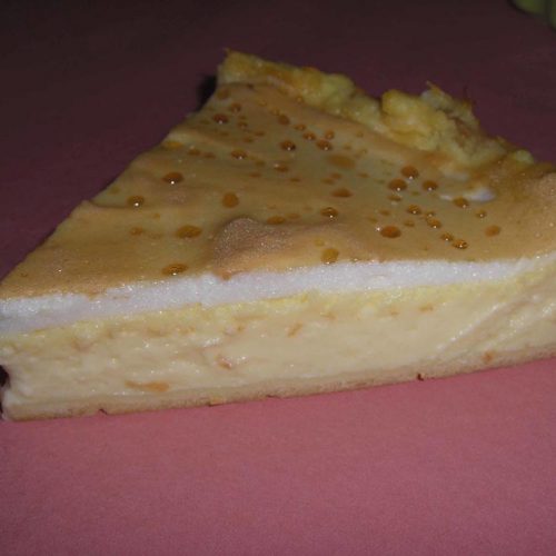Tarte au fromage blanc meringuée