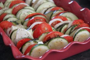 Tian de légumes à la mozzarella et aux herbes de Provence