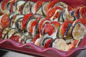 Tian de légumes à la mozzarella et aux herbes de Provence