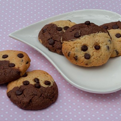 Cookies bicolores aux pépites de chocolat