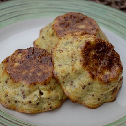 Flans de courgettes à la moutarde