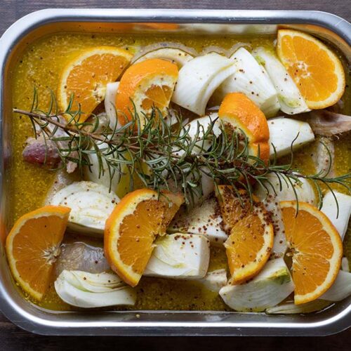 Poulet rôti au fenouil et à l'orange façon Ottolenghi