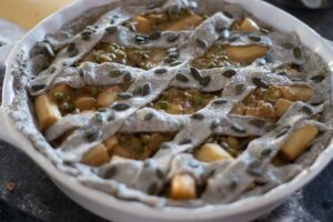 Crostata d'épeautre aux asperges et aux petits pois 2