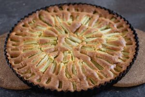 Gâteau rhubarbe en soleil 3
