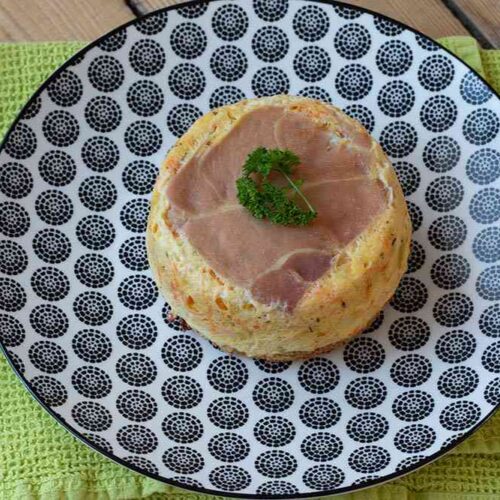 Croque quiche Terre Mer jambon cru, saumon et légumes grands ronds Demarle Flexipan