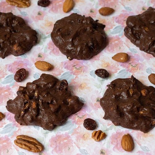 Cookies brownies amandes noix de pécan et cranberries