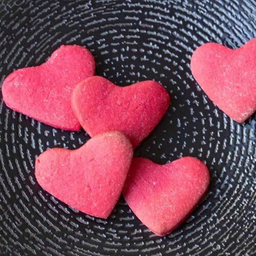 Sablés aux biscuits roses