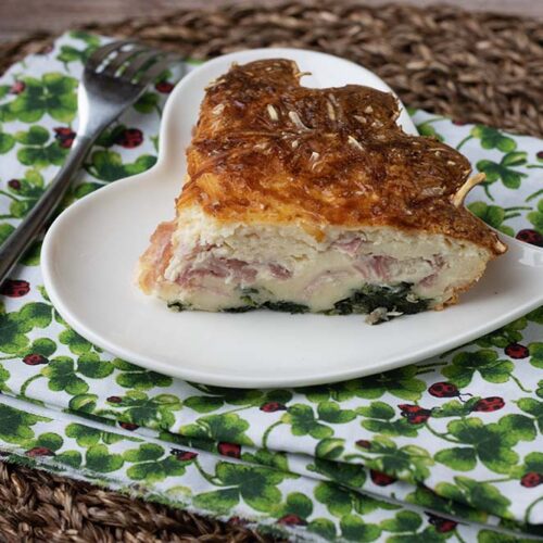 Quiche sans pâte aux épinards et jambon moule marguerite Demarle Flexipan