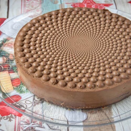 Entremets Chocolat Spéculoos moule rond toile pois Demarle Flexipan 1