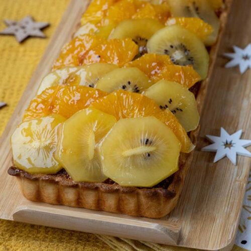 Tarte aux kiwis et aux oranges