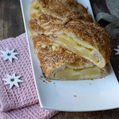 Tresse feuilletée à la raclette