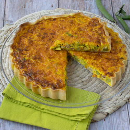 Tarte au jambon et aux petits pois
