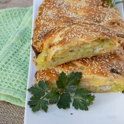 Tresse feuilletée courgettes Vache qui rit