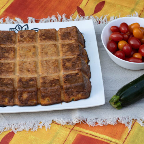 Clafoutis courgettes thon et tomates cerises moule tablette Demarle Flexipan