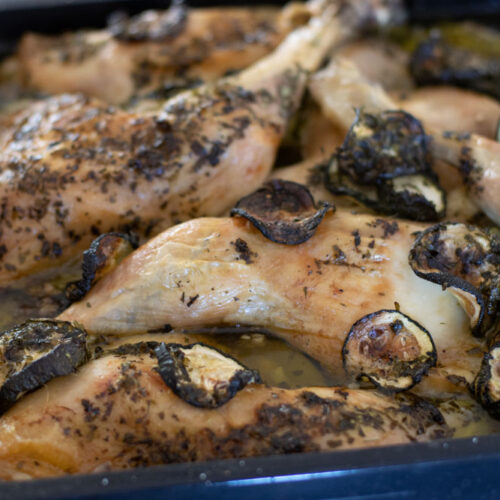 Cuisses de poulet aux courgettes