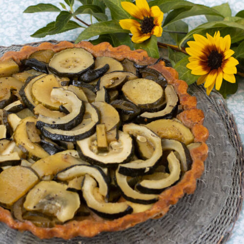 Tarte tatin aux courgettes et au miel